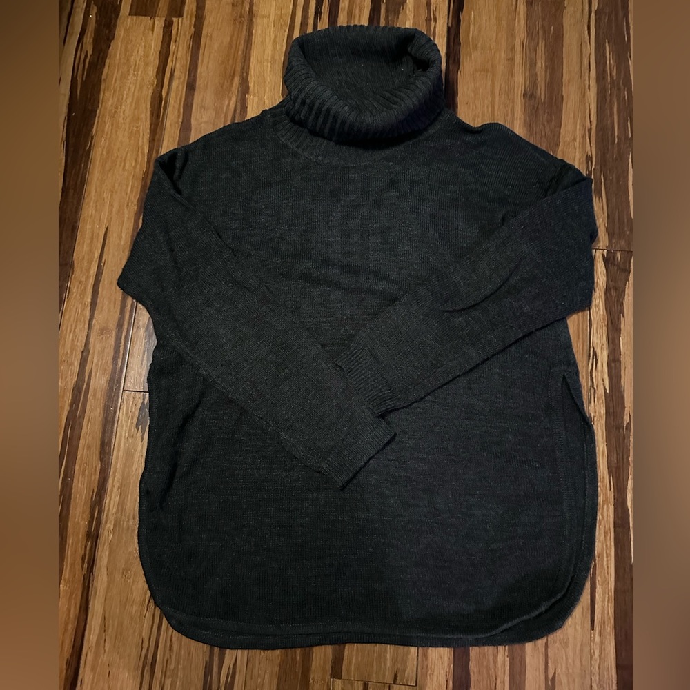 Grey turtleneck sweater